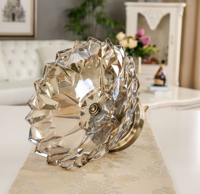 Convenient domestic casual crystal glass dish for fruit