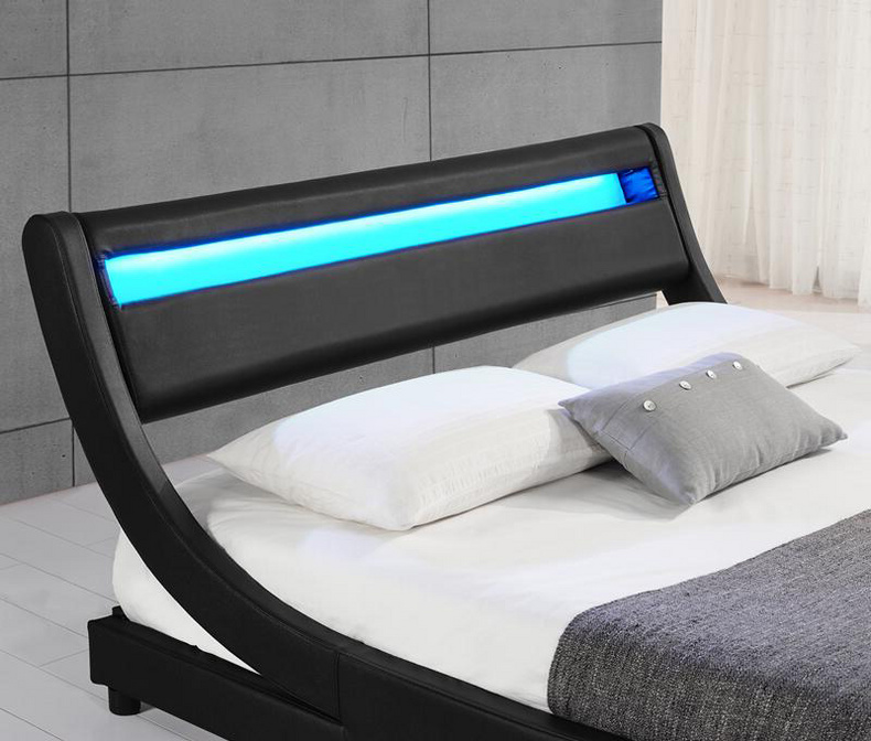 Curve shape PU bed with LED