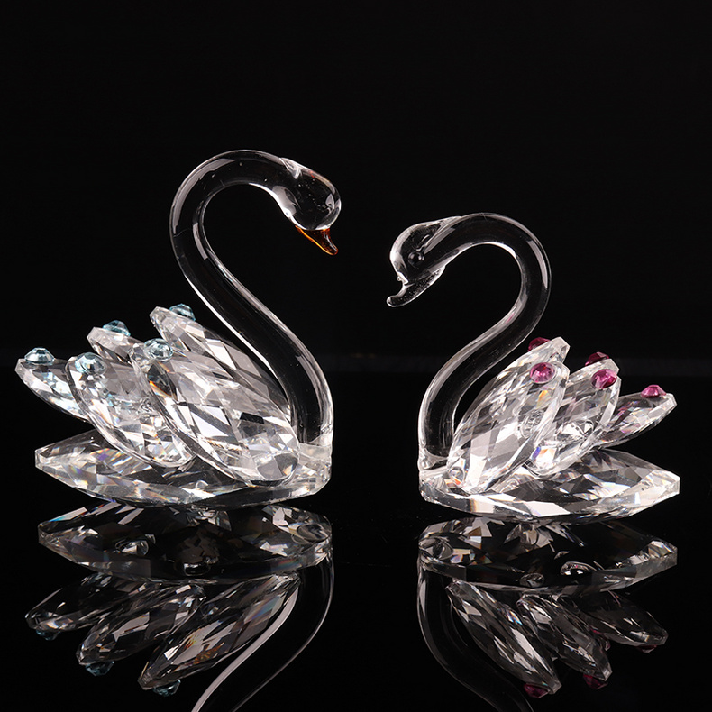 Animal lovely crystal swan gift wedding ultimate home decoration office desk furniture