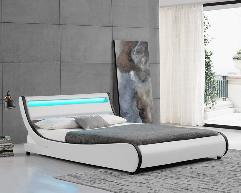 Curve shape PU bed with LED