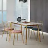 RIS Dining TableA + Gold Chair