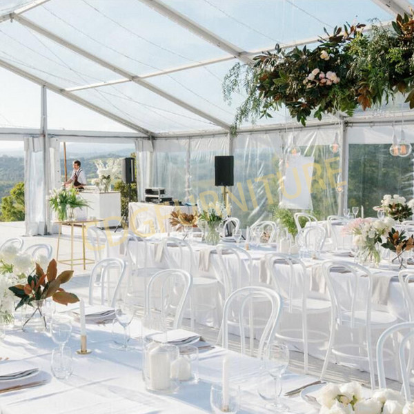 White Color Timber Resin Thonet Wedding Event Chair Furniture French Classical Banquet Party Rental Stackable Leisure Chair  626-H45-ALU(ST)