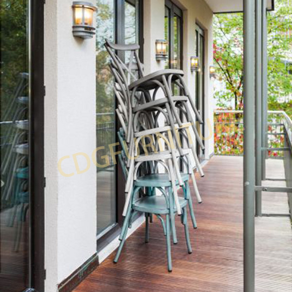 Customized Rental Aluminum Wedding Chairs Events Wedding Banquet Popular Used Dinning Chairs And Tables For Sale Stackable Chair 657BS-H45-ALU