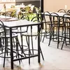 Famous Design High Bar Stool In Solid Steel Frame Metal Bent Wood Counter Restaurant Use Bar Stool 626-H65-ST
