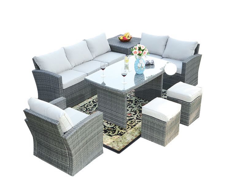 Fancy design all weather outdoor backyard wicker furniture sofa   PAS-1403B