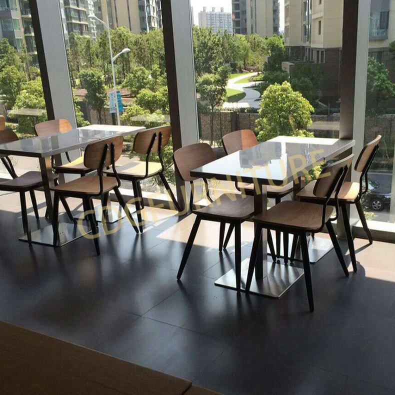 Good Quality Steel Frame Plywood Seat Restaurant Chair Wholesale Factory Price New Design Cafe Crank Industrial Restaurant Chair 658B-H45-STW