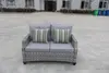 Outdoor garden brushed aluminum sofa set  firepit table set PAF-1801
