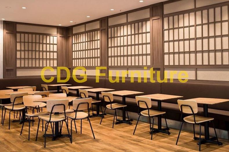 Cheap Modern Luxury Wooden Seat Iron Frame Restaurant Chair Commercial Customized White Industrial Stacking Restaurant Chair 705-H45-STW