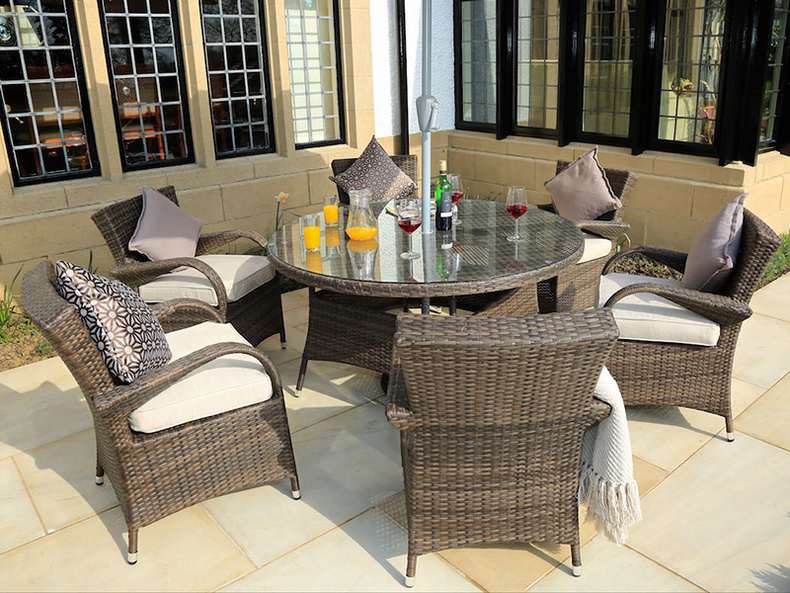 Good Quality Patio Wicker Dining Table And Chairs  PAD-1122