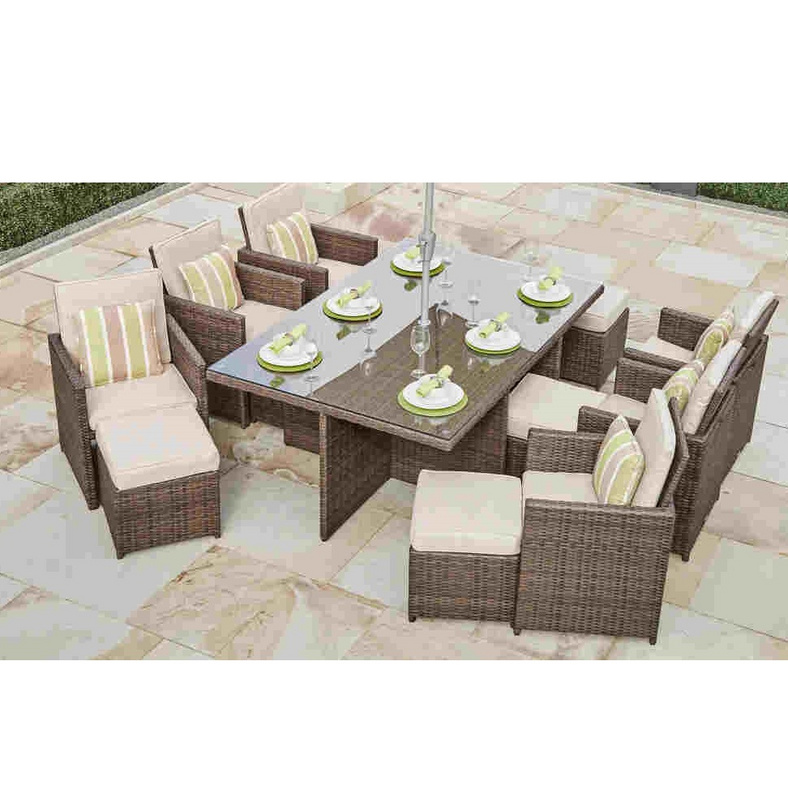 Hot Sale Outdoor Backyard Rattan Wicker Dining Furniture Set  PAD-3234