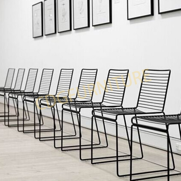 Modern Classic Metal Outdoor Stackable Leisure Wire Chair Industrial Restaurant Coffee Shop Iron Wire Chair 693-H45-ST