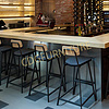 New Modern Metal Bar Stool Chair Wholesale Industrial Design Wooden Bar Stool For Bistro Cafe Shop Concept  705-H75-STWPU