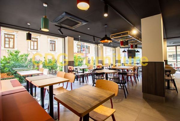 KFC Mcdonald'S Subway Starbucks Wendy'S Burger King Taco Bell Pizza Hut Dominos Pizza Panda Express Restaurant Furniture Chair 658C-H45-STW