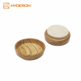 Wooden caster cups