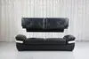 KD Black Leather Two-seater Sofa