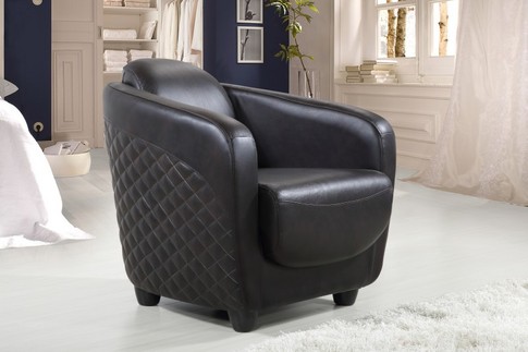 Modern Black Leather Office Single Chair
