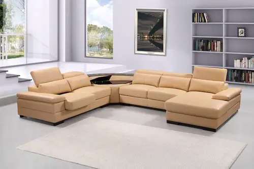 New U-shape Leather Multi Seater Sofa