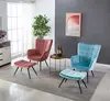 Modern Style Velvet Chair With Rubber Wood Legs Velvet Accent Chairs