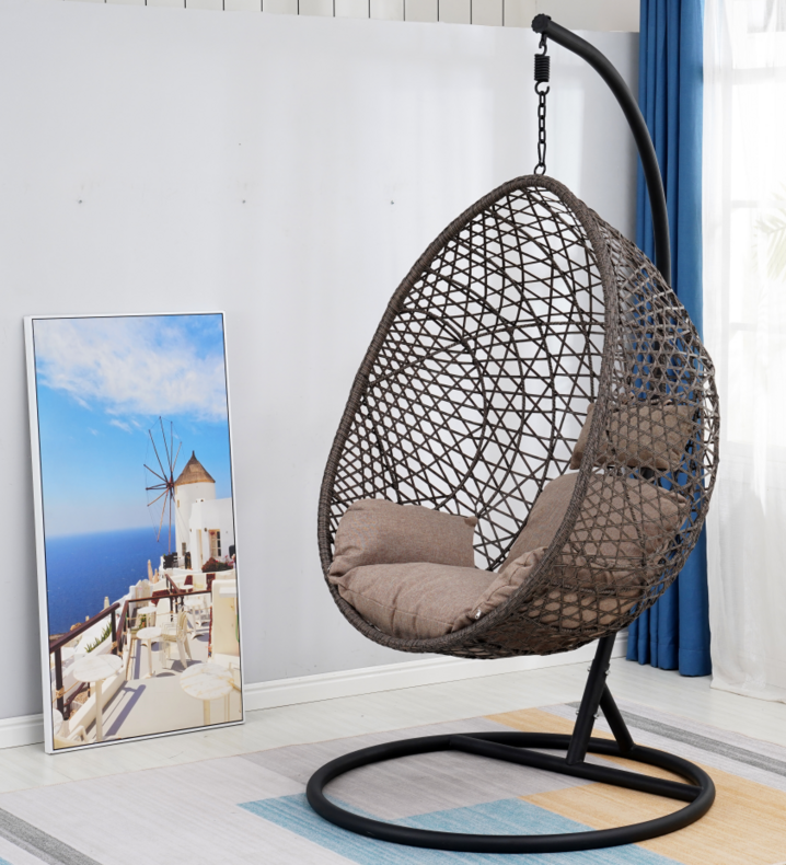 Outdoor Garden Furniture Rattan Hanging Chair Egg Patio Swings Chair