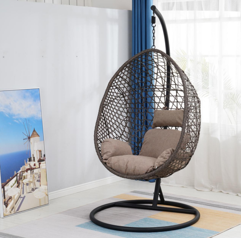 Outdoor Garden Furniture Rattan Hanging Chair Egg Patio Swings Chair