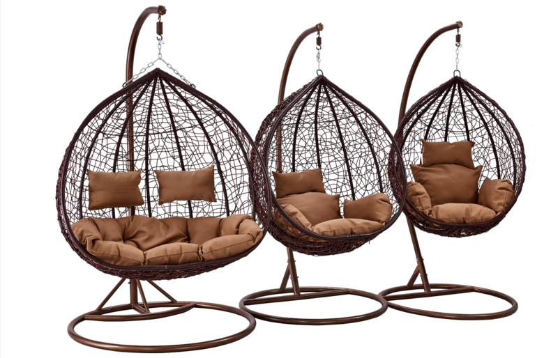 Outdoor Garden Furniture Rattan Hanging Chair Egg Patio Swings Chair