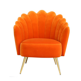 2628 2020 Hot selling occasional chair with golden brass stainless legs