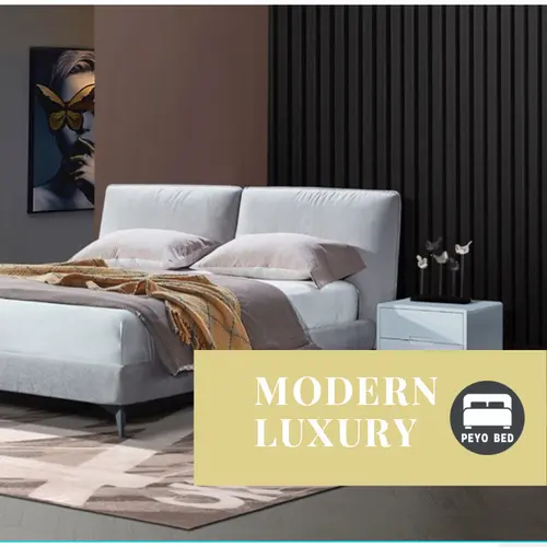 modern design fabric king bed  #B605