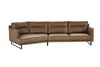 living room brown leather sectional sofa