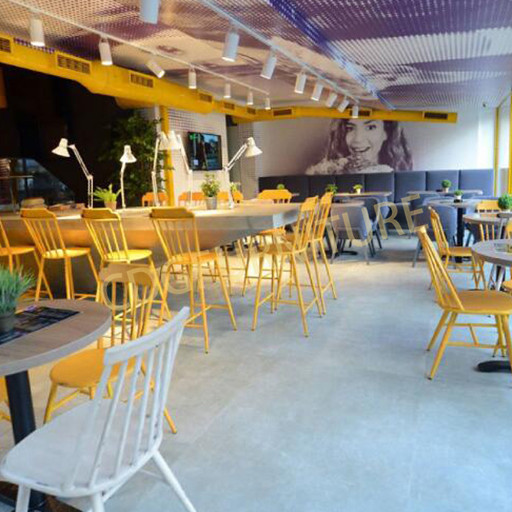 Hotel contract Furniture aluminium Stackable Dining Bar Club Pub Hub Chairs 722-H45-ALU