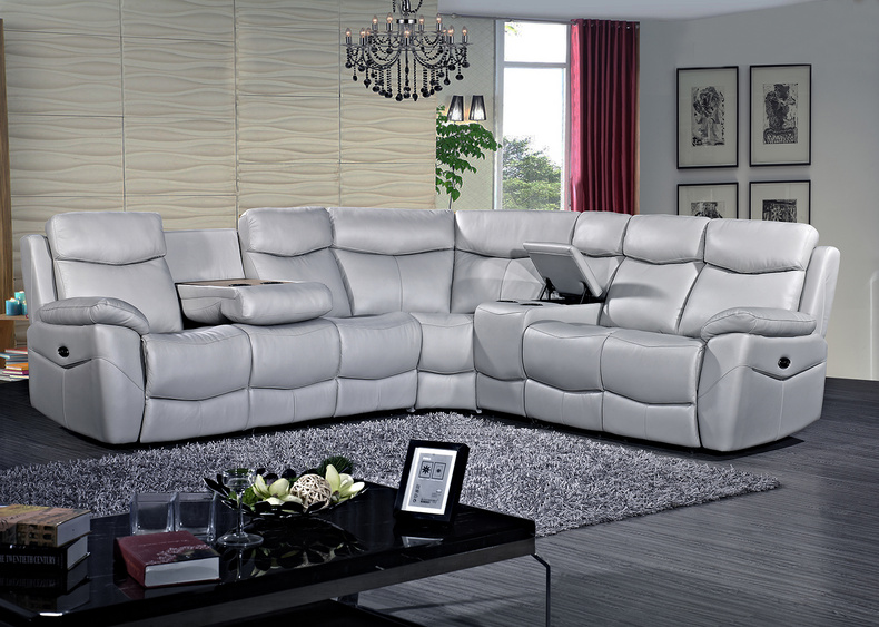 L shape corner recliner sofa 3577