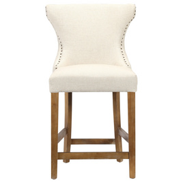 4075-24 Indoor furniture High quality barstool solid wood barchair linen fabric