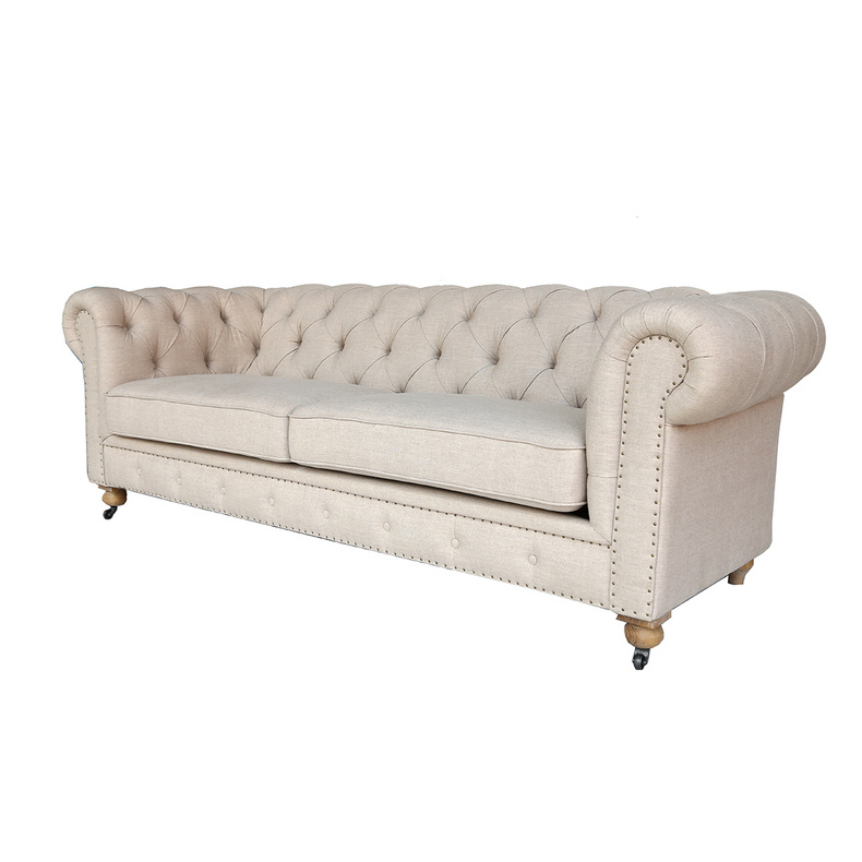 Product Name 1273 sofa set Style European Chesterfield Brand MEIYI Colour multiple color options Texture 100%polyester Place of Product Guangdong Province,China Fabric velvet Modes of packing Packed in one cartons Size W224*D91*H73cm After sale service