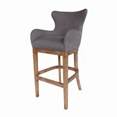 4086 Upholstered Bar Stool Chair Modern Design Wooden Luxury barchair