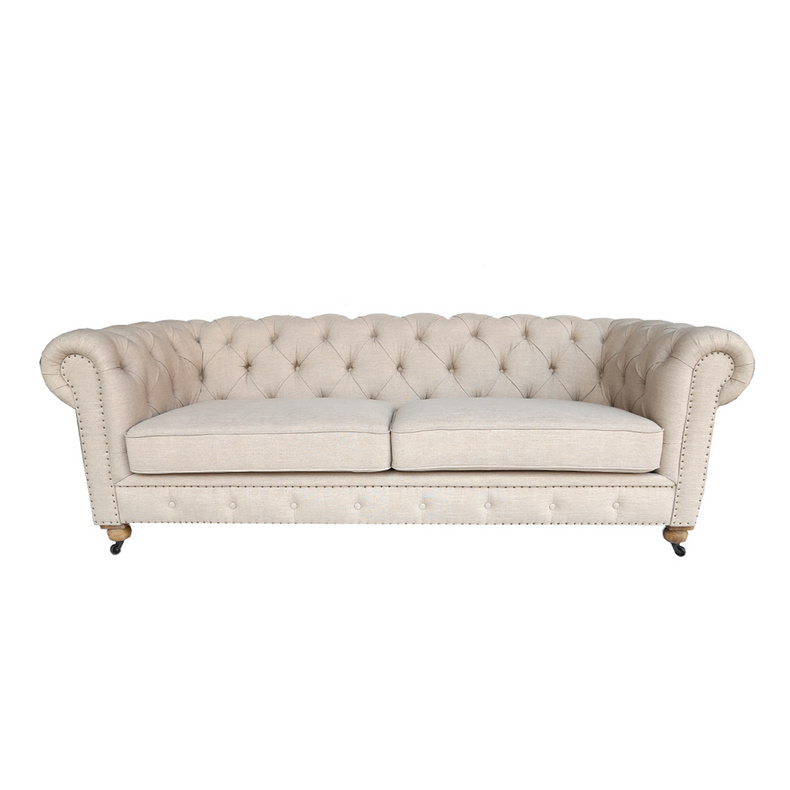 Product Name 1273 sofa set Style European Chesterfield Brand MEIYI Colour multiple color options Texture 100%polyester Place of Product Guangdong Province,China Fabric velvet Modes of packing Packed in one cartons Size W224*D91*H73cm After sale service