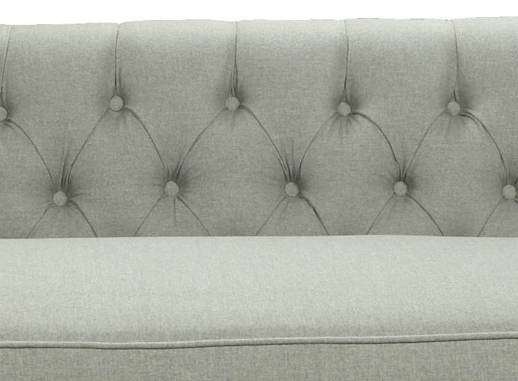 velvet fabric button tufted sectional sofa