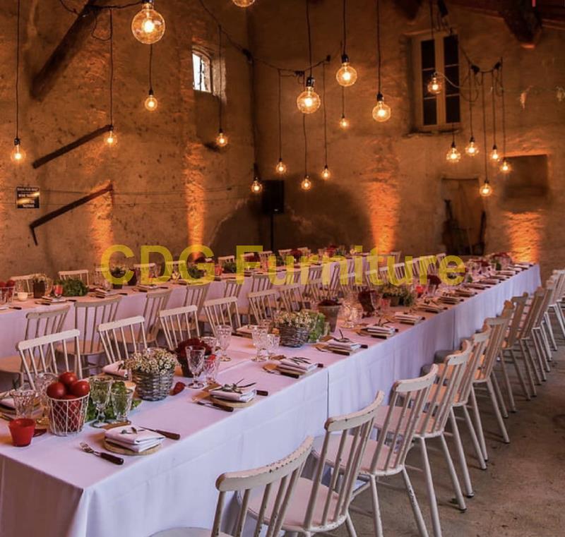 Wholesale Retro Industrial Stackable Restaurant Dining Banquet Party Wedding Chairs Wooden Event Rental Weeding Chair 727-H45-ALU