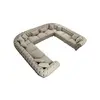 U Shaped Cotton Linen Sectional Corner Sofa