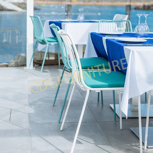 Hot Sale Metal Wire Chair Steel Bertoia Iron Lucy Chair Outdoor Garden Restaurant Cafe Chair 726-H45-ST