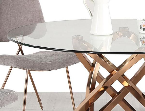 Italian light luxury restaurant tempered glass dining table stainless steel dining table marble dining table