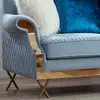 stainless steel Modern velvet sofa