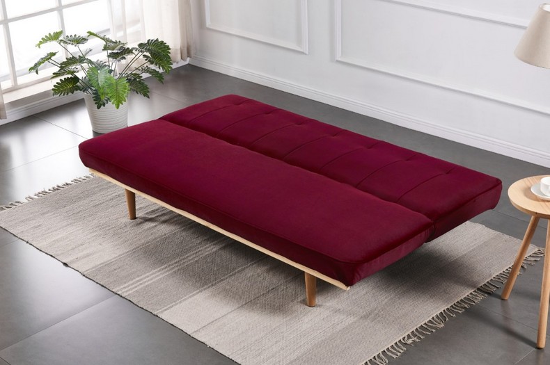 sofa bed Morder click clack  with velvet fabric