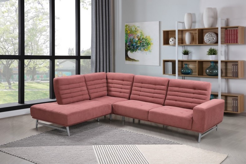 Exquisite Red Fabric Multi Seater Sofa