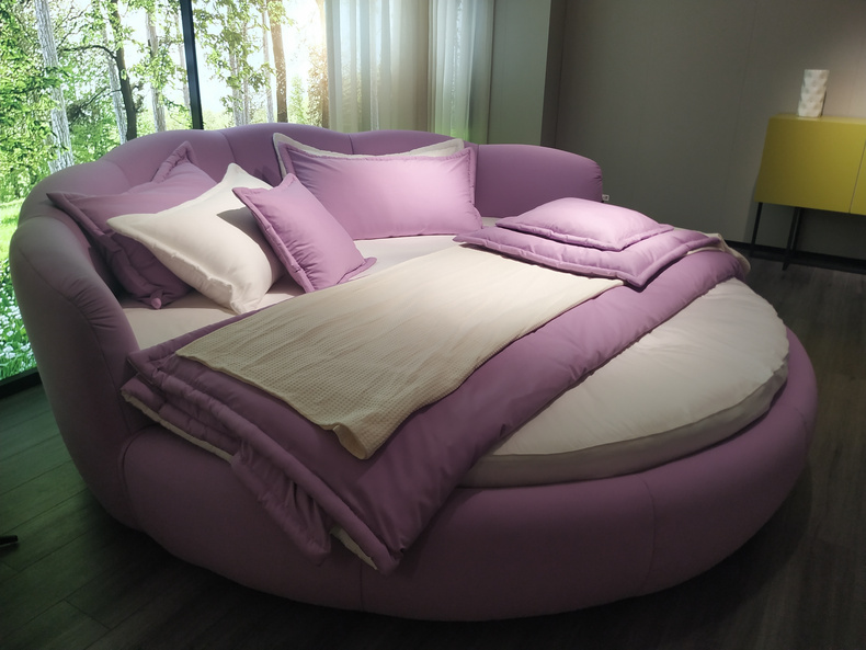 Purple Double Round Bed