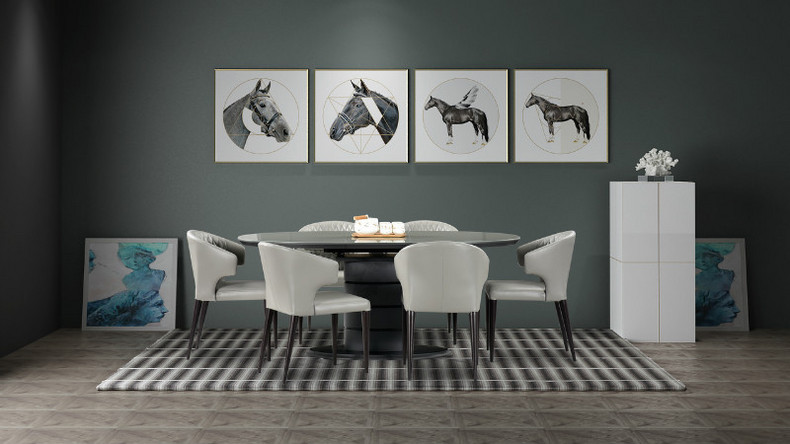 Italian Style Marble Light Luxury Dining Table