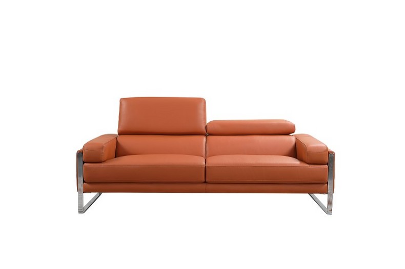 Modern Fashionable Leather Two-seater Sofa