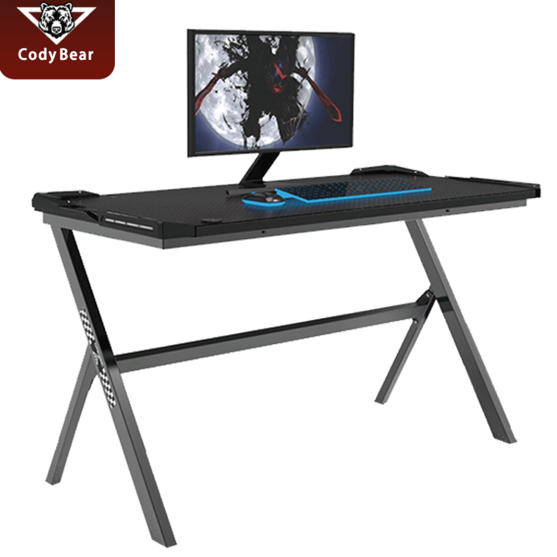 Cool gaming desk with LED lights