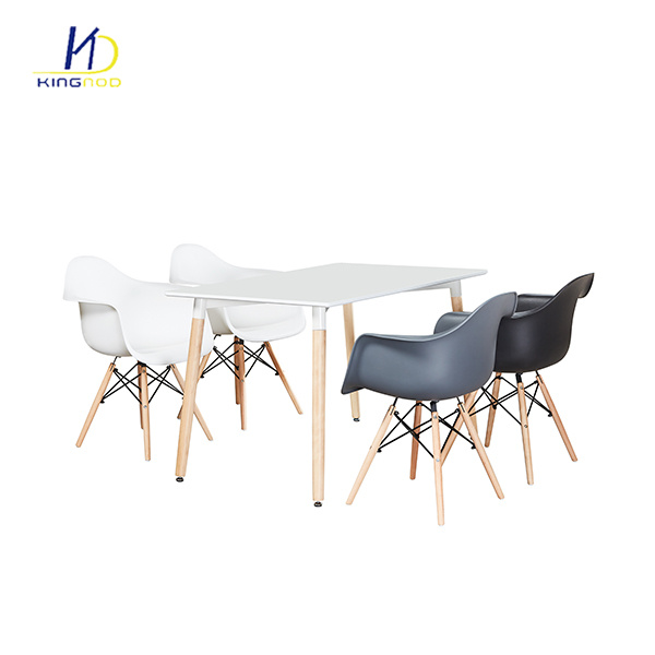 Wholesale Plastic Dining Chair with Wooden Legs  C-438 W470
