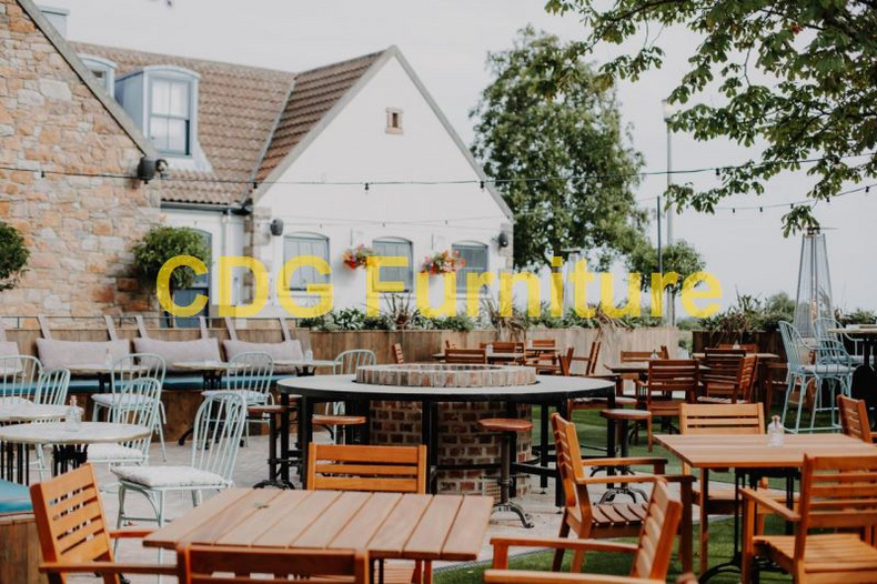 Wholesale Price Industrial Vintage Finish Cafe Restaurant Dining Metal Chairs Aluminium Outdoor Garden Furniture 749MS-H45-ALU