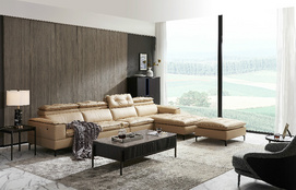 American Light Luxury Leather Corner Sofa