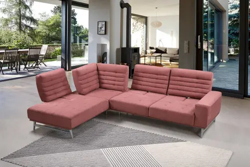 Exquisite Red Fabric Multi Seater Sofa